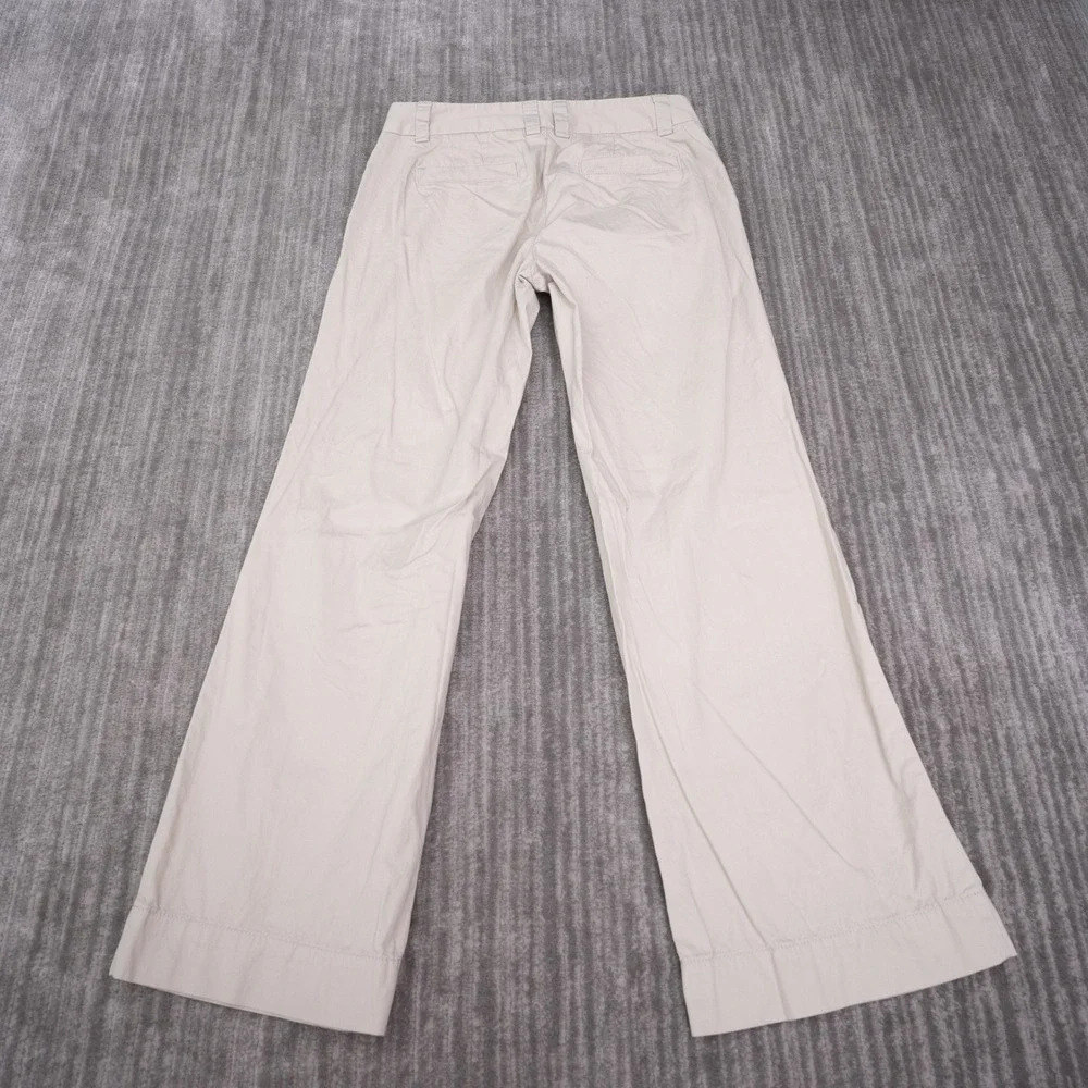 J.Crew Broken-In Chino Pants Womens 28 Beige Excellent Wide Leg Weathered Twill